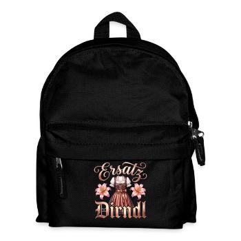 Ersatz Dirndl T-Shirt Tracht Damen Trachtenshirt - Kinder Rucksack - Schwarz - Vorne