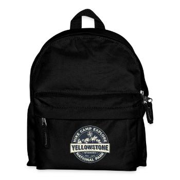 Wandercamp Erkunden Sie den Yellowstone-Nationalpark - Kinder Rucksack - Schwarz - Vorne