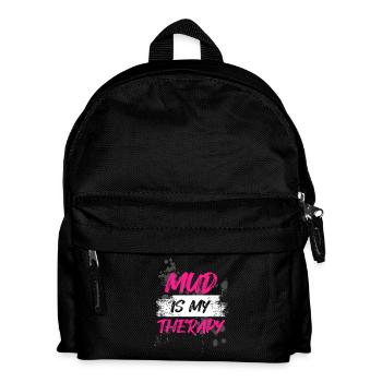 Mud is my therapy Schlammlauf Mud Run Muddy Race - Kids' Backpack - black - Front