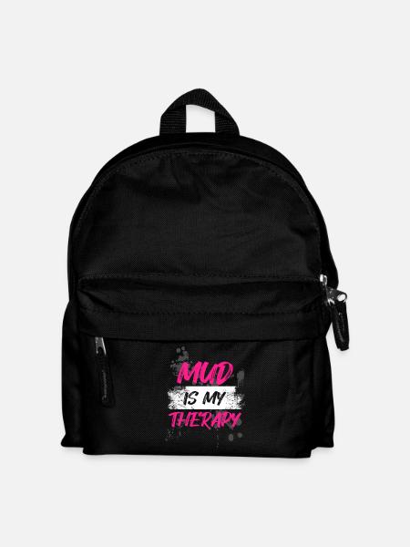 Mud is my therapy Schlammlauf Mud Run Muddy Race - Kinder Rucksack - Schwarz