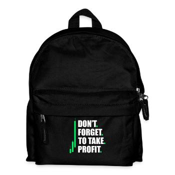 Take profit Aktienmarkt Börse Trader - Kinder Rucksack - Schwarz - Vorne
