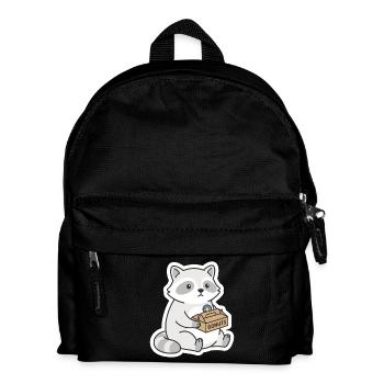 Raccoon Donuts Motif DONUTS - Kids' Backpack - black - Front