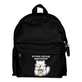 Raton laveur spécialiste de la mangeur par stress - Sac à dos Enfant - noir - Devant