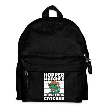 Frog Catcher Hopper Matcher Frog - Kinder Rucksack - Schwarz - Vorne