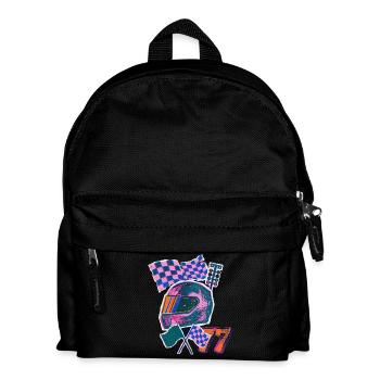 Retro Wave Driver - Kinder Rucksack - Schwarz - Vorne