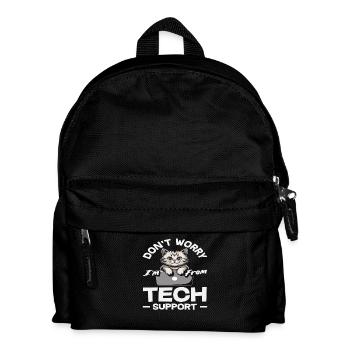 Keine Sorge ich bin vom Tech Support Katze IT - Kinder Rucksack - Schwarz - Vorne