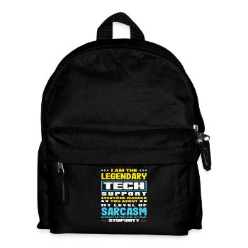 Soutien technique légendaire Sarcasme Admin IT - Sac à dos Enfant - noir - Devant