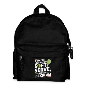 Pickleball Spieler Looking For Soft Serve Dinking - Kinder Rucksack - Schwarz - Vorne