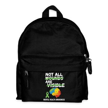 Not All Wounds Are Visible – Mental Health - Kids' Backpack - black - Front