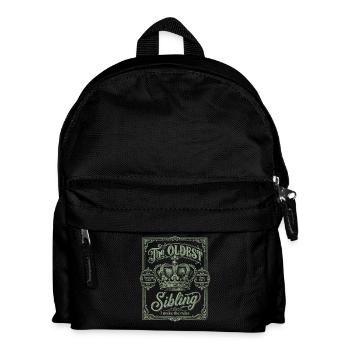 L’aîné des frères ou sœurs que je crée Le blason vintage des règles - Sac à dos Enfant - noir - Devant