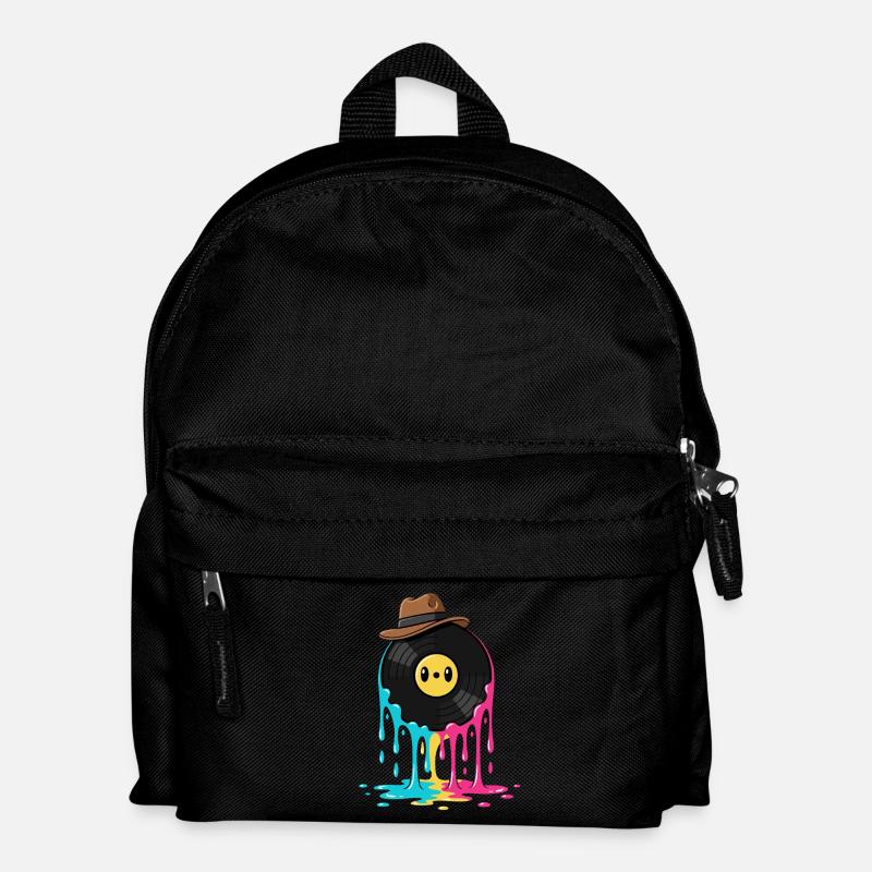 Vinyl Record Vinyl Retro - Kids' Backpack - black