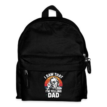 J’ai vu que je raconte à papa un papa rétro drôle - Sac à dos Enfant - noir - Devant