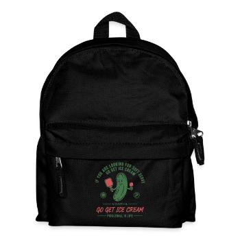 Pickleball-Lustiger Spieler Hol Sahne - Kinder Rucksack - Schwarz - Vorne