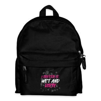 Wet and dirty Schlammlauf Mud Run Muddy Race - Kids' Backpack - black - Front