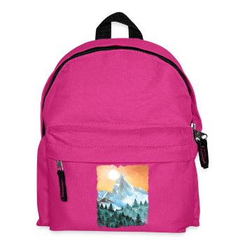 Wandern Berge Wanderung Vintage - Kinder Rucksack - Fuchsia - Vorne