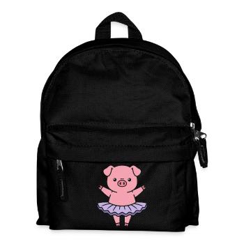 Piggy Ballerina Dance - Kids' Backpack - black - Front
