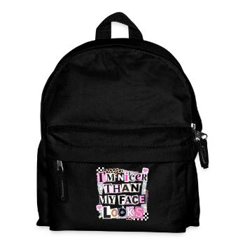 Nicer Than My Face Looks - Kids' Backpack - black - Front