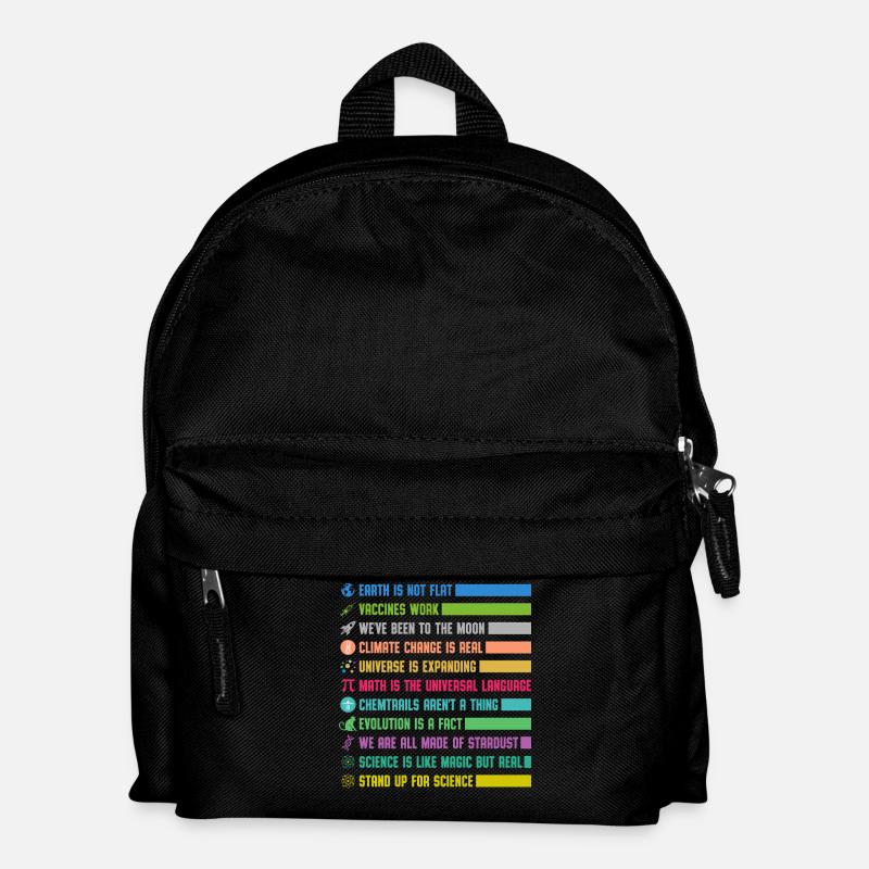 Bunte Wissenschafts Statements - Kinder Rucksack - Schwarz