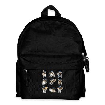 Suesser Mops Baseball Spieler Lustiger Hund Sport - Kinder Rucksack - Schwarz - Vorne