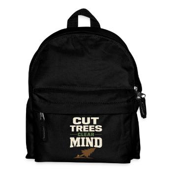 lumberjack therapy, logger therapy humor, - Kids' Backpack - black - Front