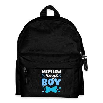 Nephew Says Young Gender Reveal Party - Kids' Backpack - black - Front