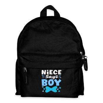 Niece Says Young Gender Reveal Party - Kids' Backpack - black - Front