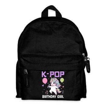K Pop Birthday Girl - Kinder Rucksack - Schwarz - Vorne