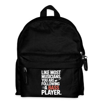 Bassist Following A Bass Player Band Bassspieler - Kids' Backpack - black - Front