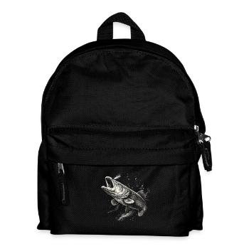 Hecht Angler - Kinder Rucksack - Schwarz - Vorne