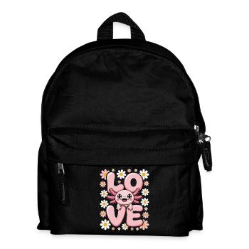 Liebe Daisy Bloom Kawaii Axolotl - Kinder Rucksack - Schwarz - Vorne