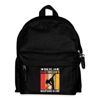 Électricien, technicien en électronique, électricien - Sac à dos Enfant - noir - Devant