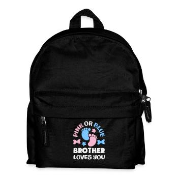 Révélation du genre Rose ou Bleu Frère T’aime - Sac à dos Enfant - noir - Devant