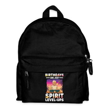  Birthdays Are Just Spirit Level Ups Meditation - Kinder Rucksack - Schwarz - Vorne