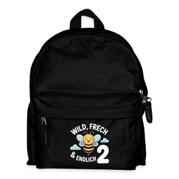 Bienchen Endlich 2 Jahre Mädchen Geburtstagsmotiv - Kinder Rucksack - Schwarz - Vorne