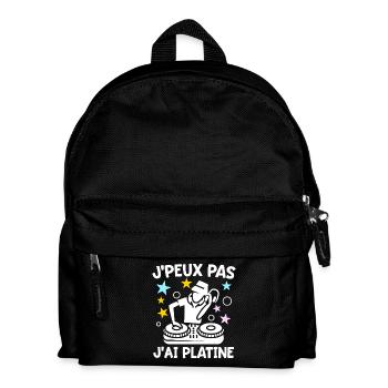 J'peux Pas J'ai Platine Humour DJ Disc Jockey Fun - Sac à dos Enfant - noir - Devant