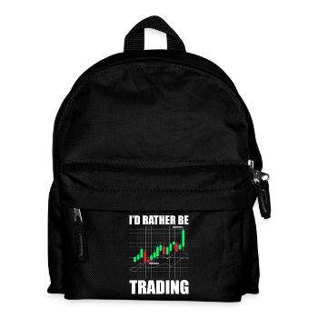 I'd rather be trading Stock Market Exchange Trader - Kids' Backpack - black - Front