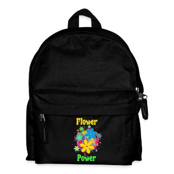 flower power - Kids' Backpack - black - Front