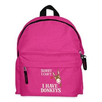 Esel-liebhaber Esel Lustiger Esel Bauernhoftier - Kinder Rucksack - Fuchsia - Vorne