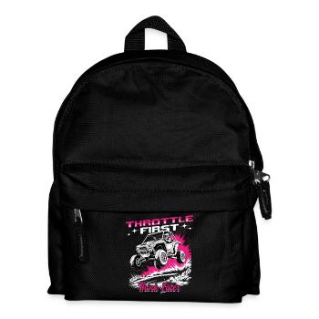 UTV Off Road Girl Woman 4 Wheeler Side by side - Kids' Backpack - black - Front