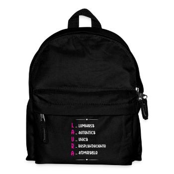 Laura Personalized Name - Kids' Backpack - black - Front