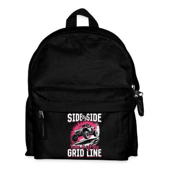 UTV Off Road Girl Woman 4 Wheeler Side by side - Kinder Rucksack - Schwarz - Vorne