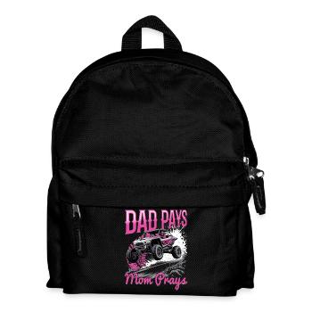 UTV Off Road Girl Woman 4 Wheeler Side by side - Kids' Backpack - black - Front