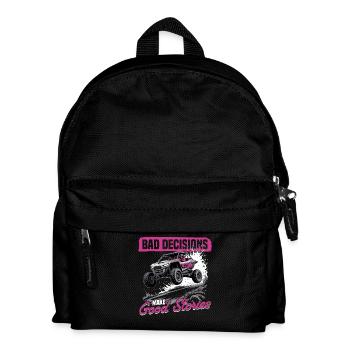 UTV Off Road Girl Woman 4 Wheeler Side by side - Kids' Backpack - black - Front