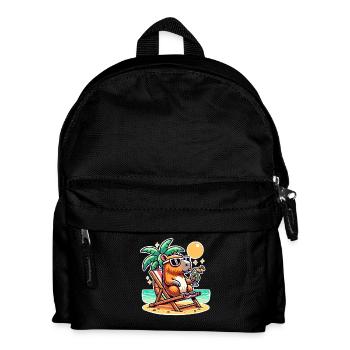 Vacances de Capybara - Sac à dos Enfant - noir - Devant