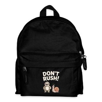 Sloth and Snail Don't rush - Kids' Backpack - black - Front