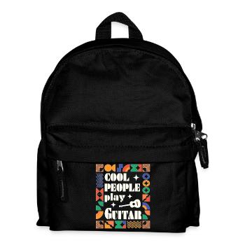 Cool people play Guitar bunt - Kinder Rucksack - Schwarz - Vorne