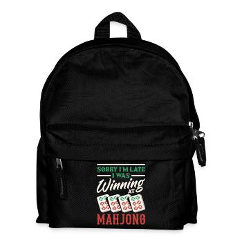 C’est l’heure du Mahjong - Sac à dos Enfant - noir - Devant