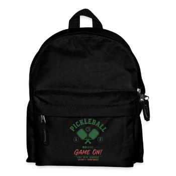 Pickleball Game On Dink Drive Dominate Court Open - Kids' Backpack - black - Front