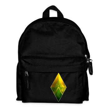 Losange faucheté géométrique jaune-vert - Sac à dos Enfant - noir - Devant