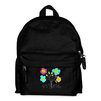 Cheerful Flowers Flower Garden Flora - Kids' Backpack - black - Front